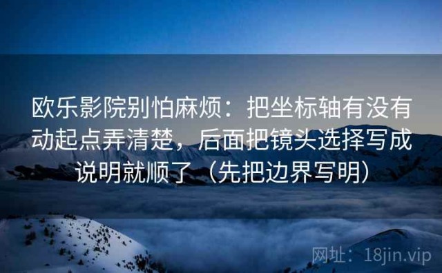 欧乐影院别怕麻烦：把坐标轴有没有动起点弄清楚，后面把镜头选择写成说明就顺了（先把边界写明）