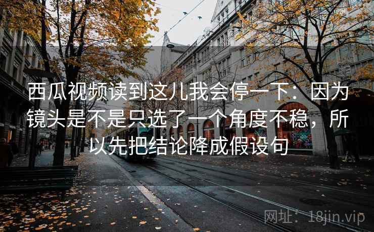 西瓜视频读到这儿我会停一下：因为镜头是不是只选了一个角度不稳，所以先把结论降成假设句